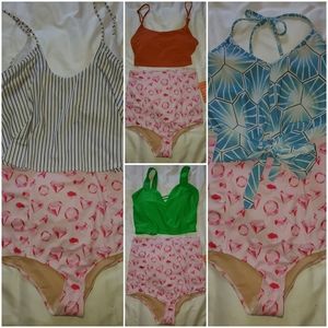 Extended High Waist Med Diamond BOTTOMS NWT